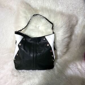 EUCBMAKOWSKY black and white all soft substantial genuine real leather AUTHENTIC